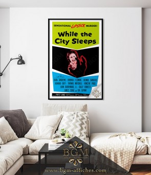 While the City Sleeps (1956) poster - BGM