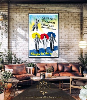 Affiche Singin' in the Rain (Chantons sous la pluie, 1952) - BGM